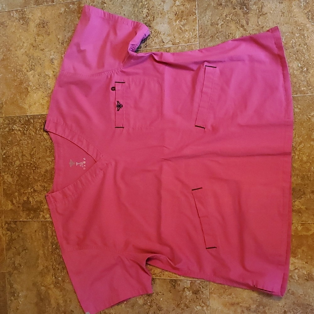 Med Couture Pink Scrub Top